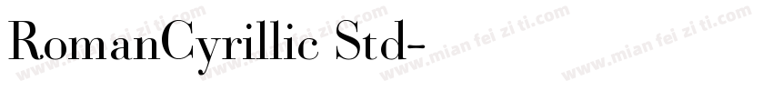 RomanCyrillic Std字体转换